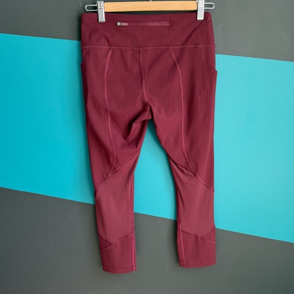 Lululemon Athletica Burgundy Leggings - Picture 9 of 10